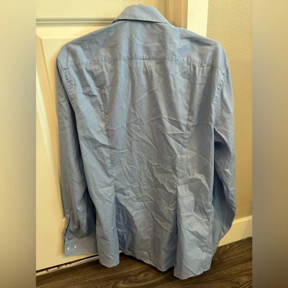 Boss Hugo Boss Light Blue Men’s Slim Fit Button Up Shirt Size 41 16 - Picture 4 of 4